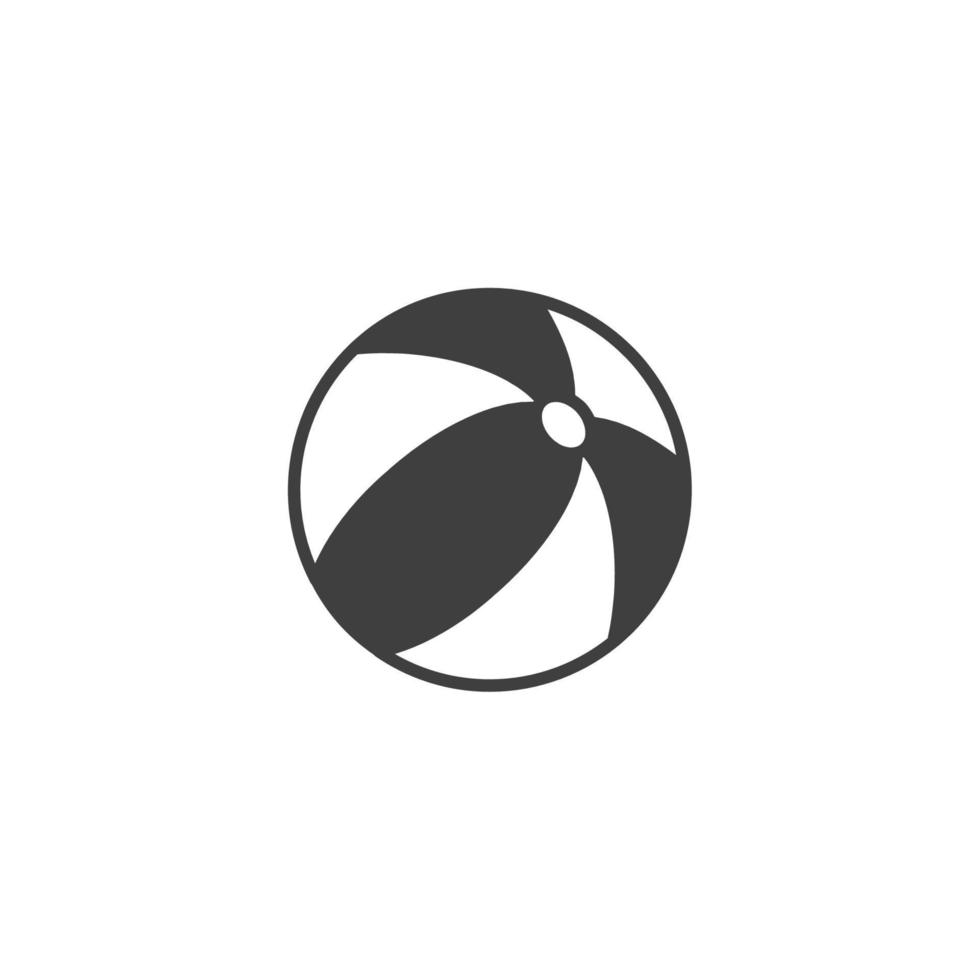 Vector sign of the beach ball symbol is isolated on a white background. beach ball icon color editable.