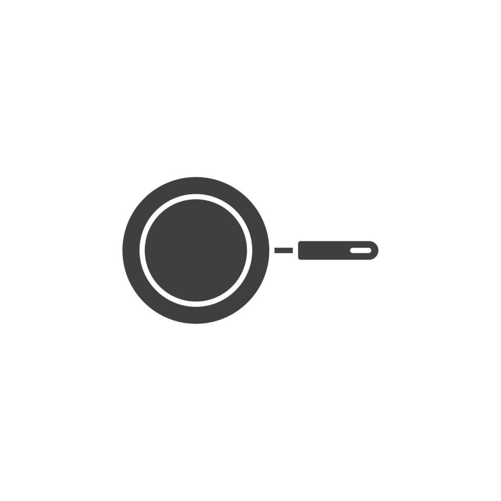 Vector sign of the Cooking pan symbol is isolated on a white background. Cooking pan icon color editable.