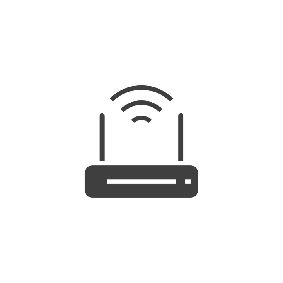 Vector sign of the router symbol is isolated on a white background. router icon color editable.