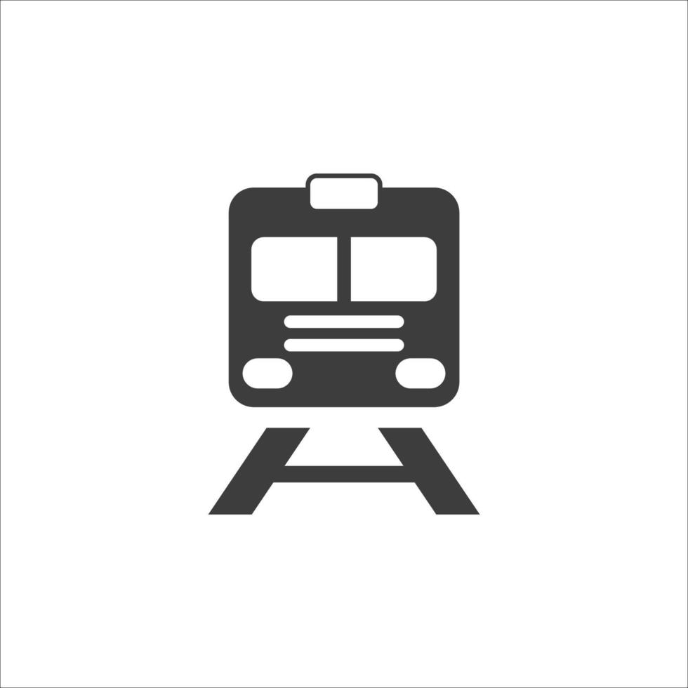 el signo vectorial del símbolo del tren está aislado en un fondo blanco. color del icono del tren editable. vector