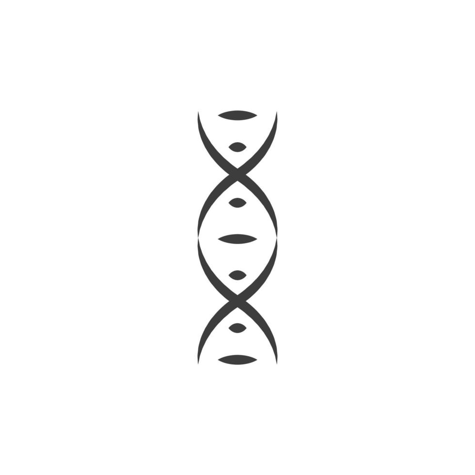 Vector sign of the DNA Helix symbol is isolated on a white background. DNA Helix icon color editable.