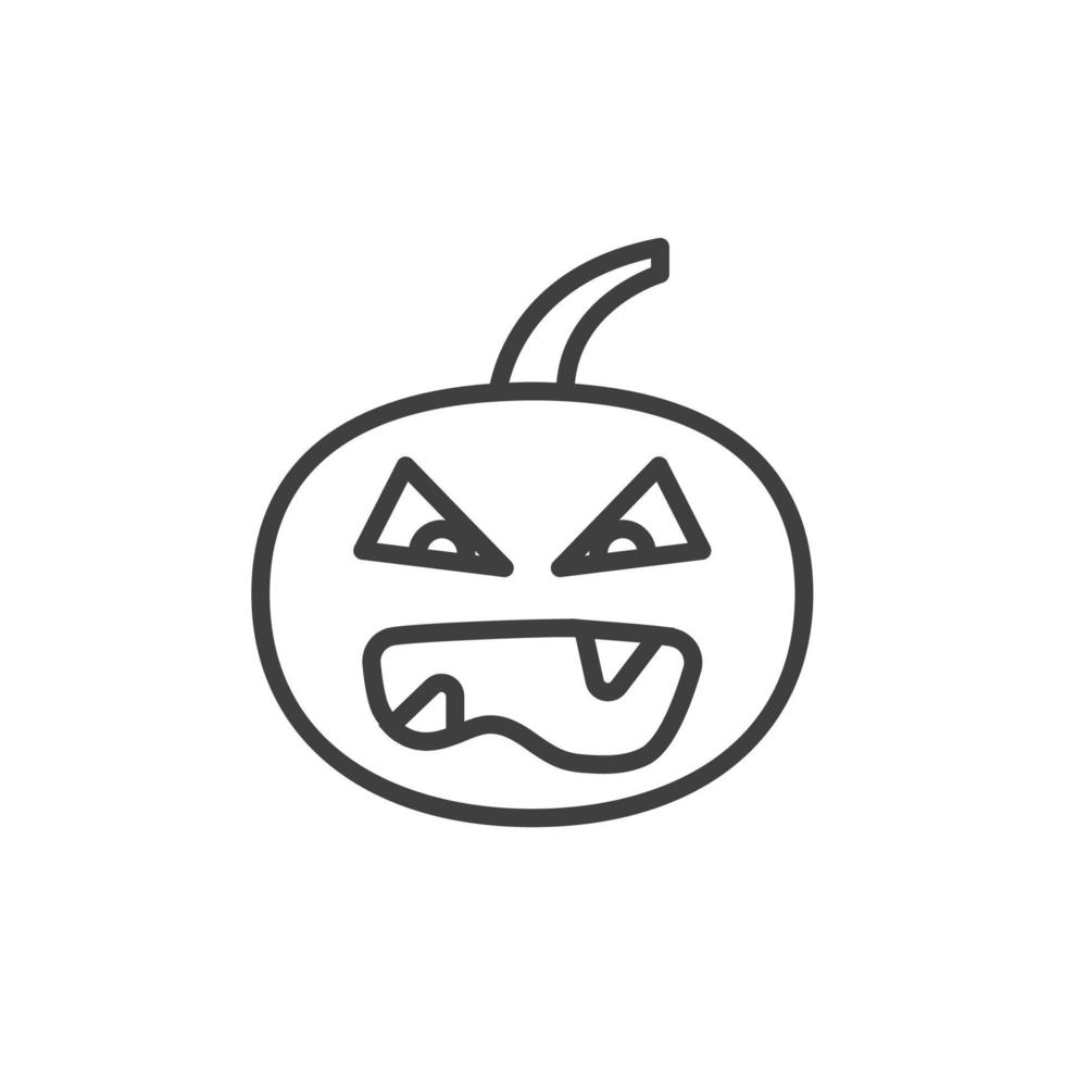 Vector sign of the jack o lantern symbol is isolated on a white background. jack o lantern icon color editable.