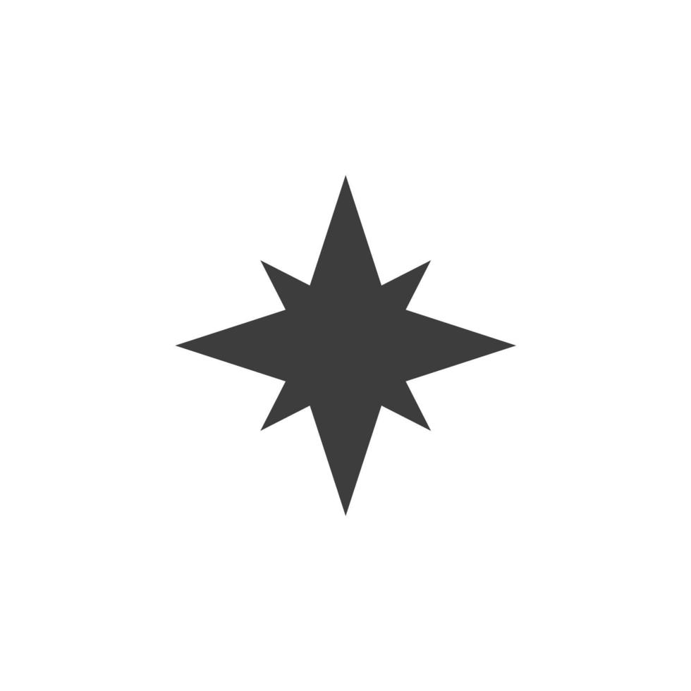 Vector sign of the Arrow Compass symbol is isolated on a white background. Arrow Compass icon color editable.