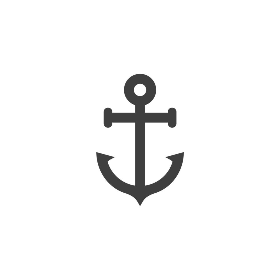 Vector sign of the anchor symbol is isolated on a white background. anchor icon color editable.