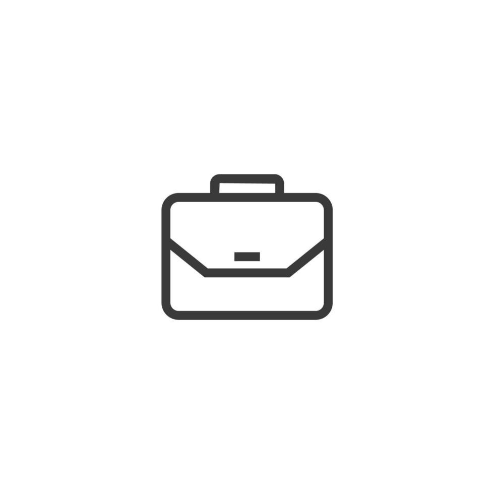 Vector sign of the Briefcase symbol is isolated on a white background