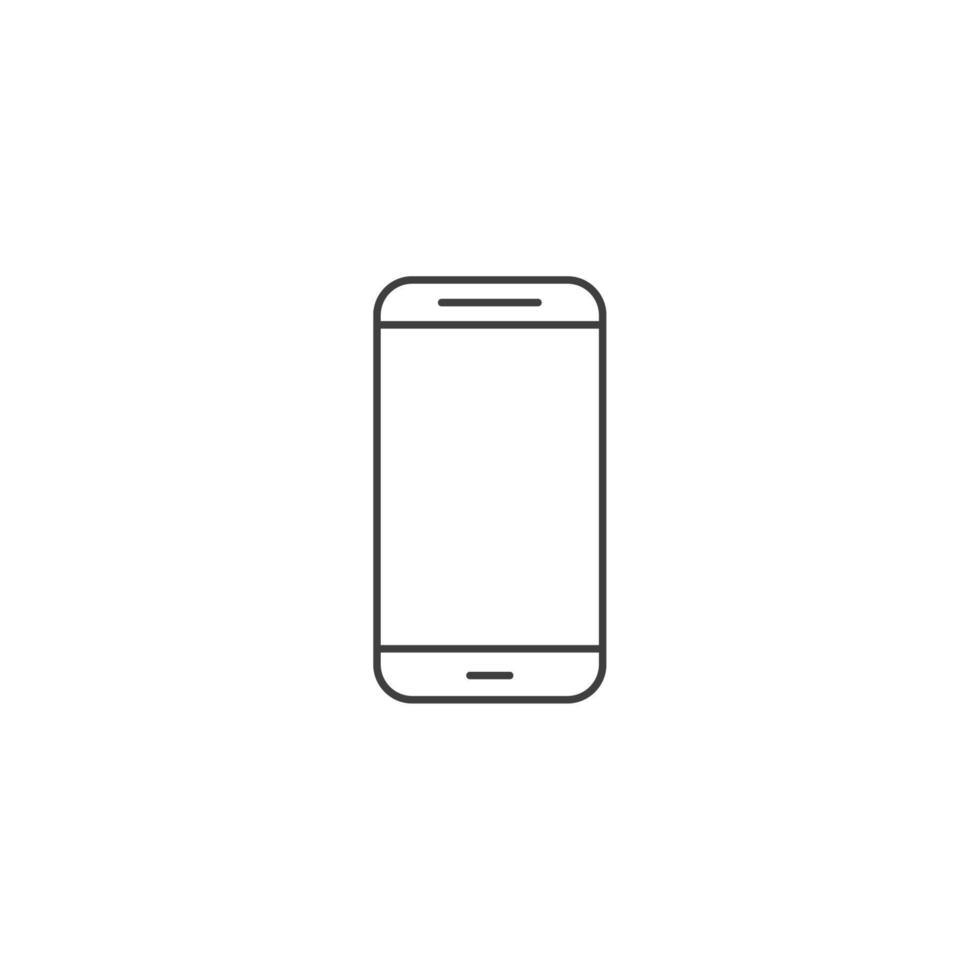 Vector sign of the Smartphone symbol is isolated on a white background. Smartphone icon color editable.