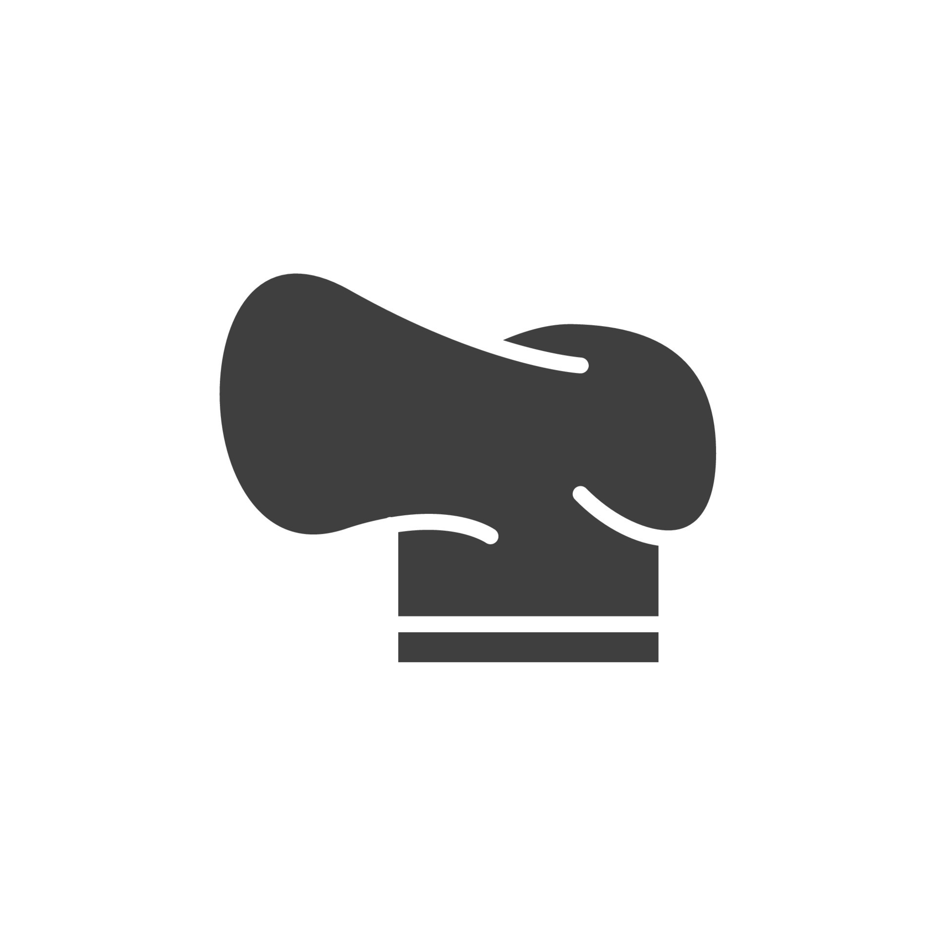 Vector sign of the Chef Hat symbol is isolated on a white background