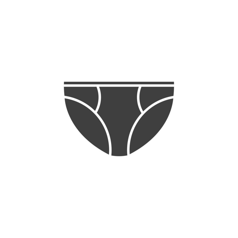 Vector sign of the underpant symbol is isolated on a white background. underpant icon color editable.