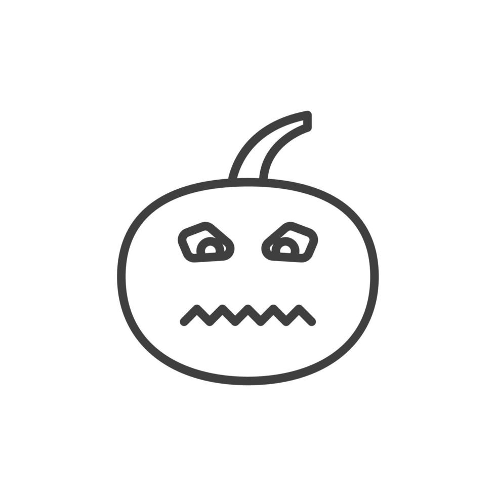 Vector sign of the jack o lantern symbol is isolated on a white background. jack o lantern icon color editable.