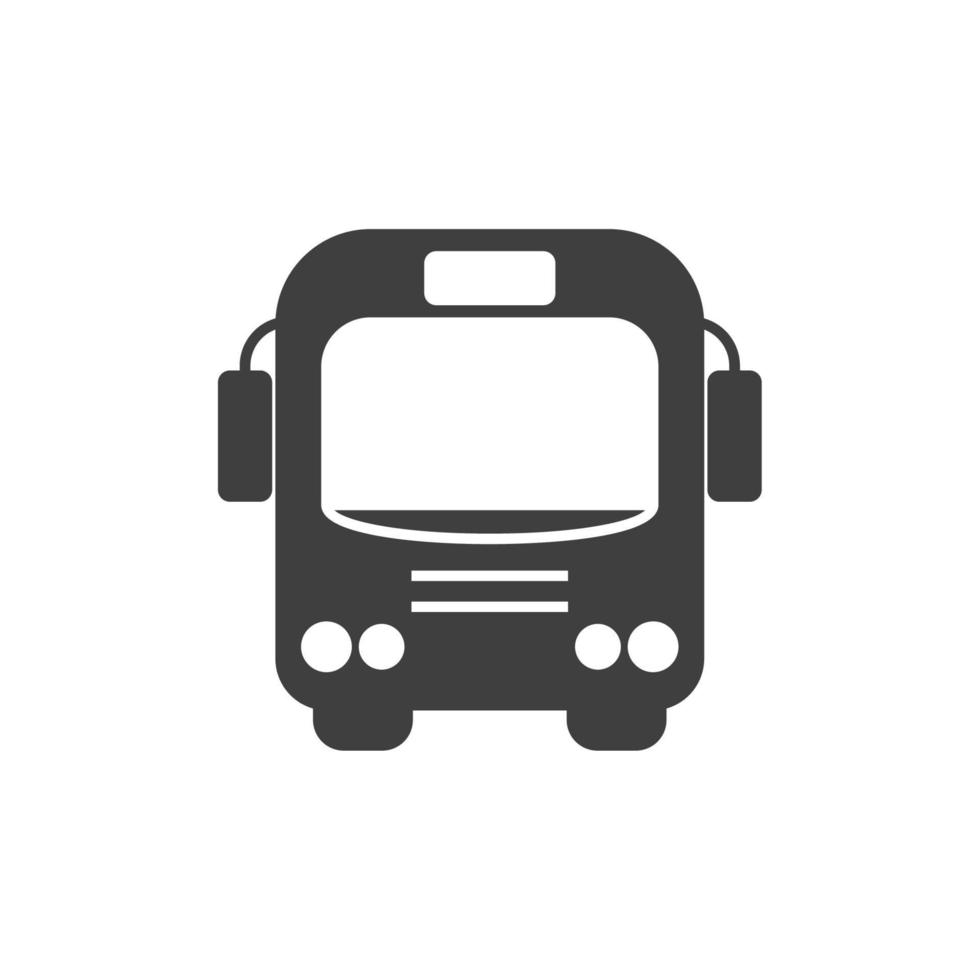 Vector sign of the bus symbol is isolated on a white background. bus icon color editable.