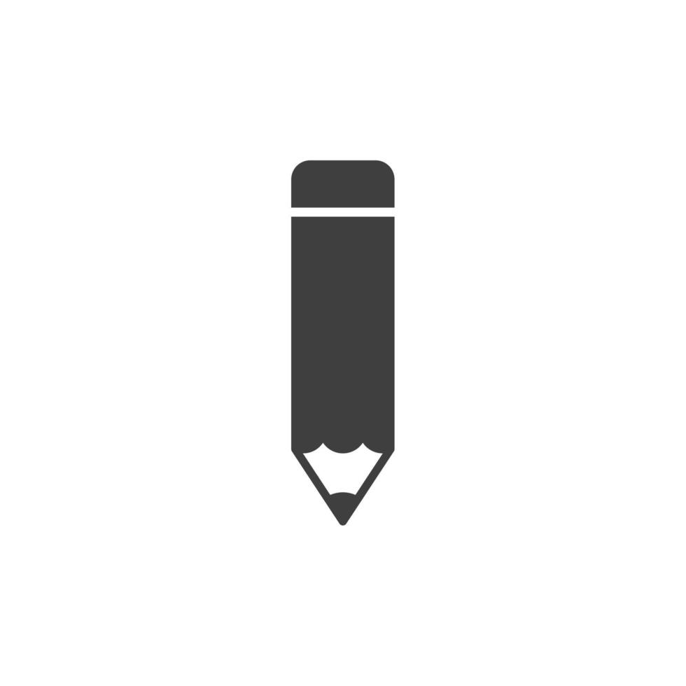 Vector sign of the pencil symbol is isolated on a white background. pencil icon color editable.