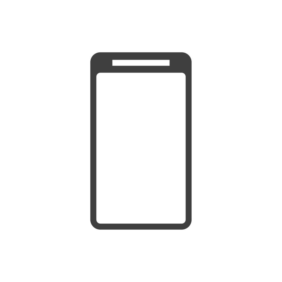 Vector sign of the Smartphone symbol is isolated on a white background. Smartphone icon color editable.