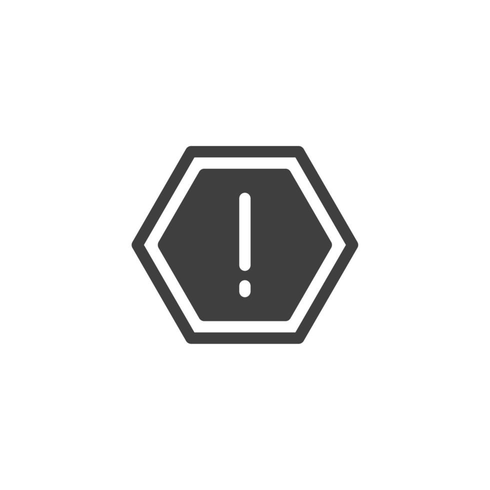 Vector sign of the warning symbol is isolated on a white background. warning icon color editable.