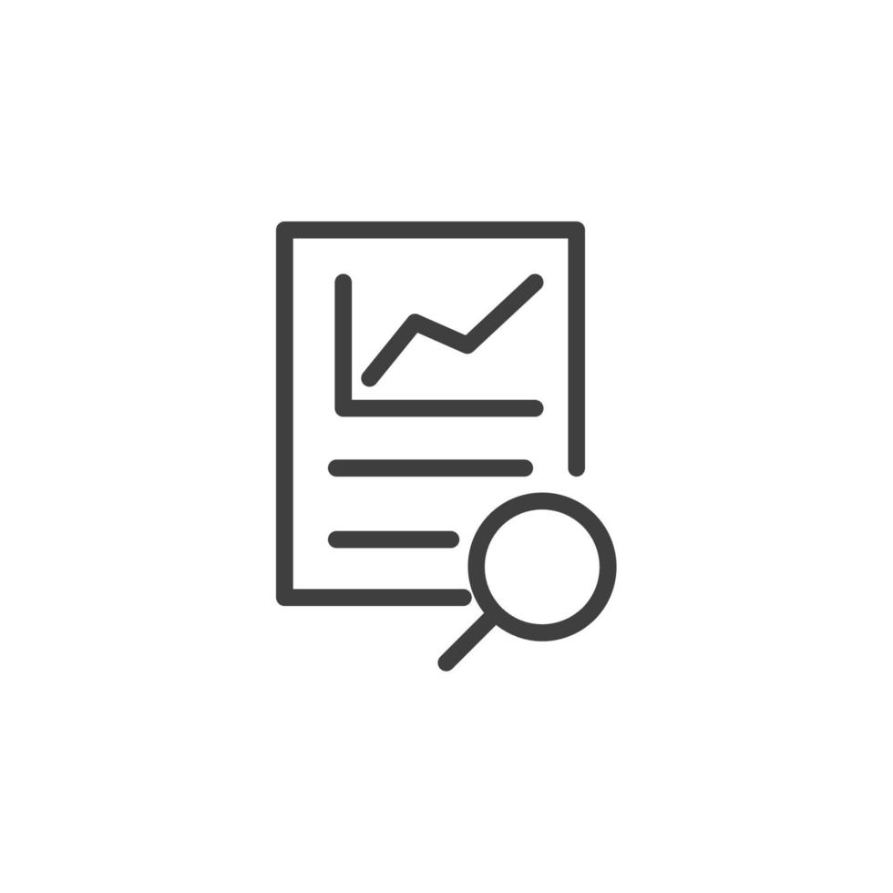 Vector sign of the Document like auditing symbol is isolated on a white background. Document like auditing icon color editable.