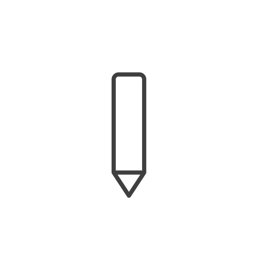 Vector sign of the pencil symbol is isolated on a white background. pencil icon color editable.