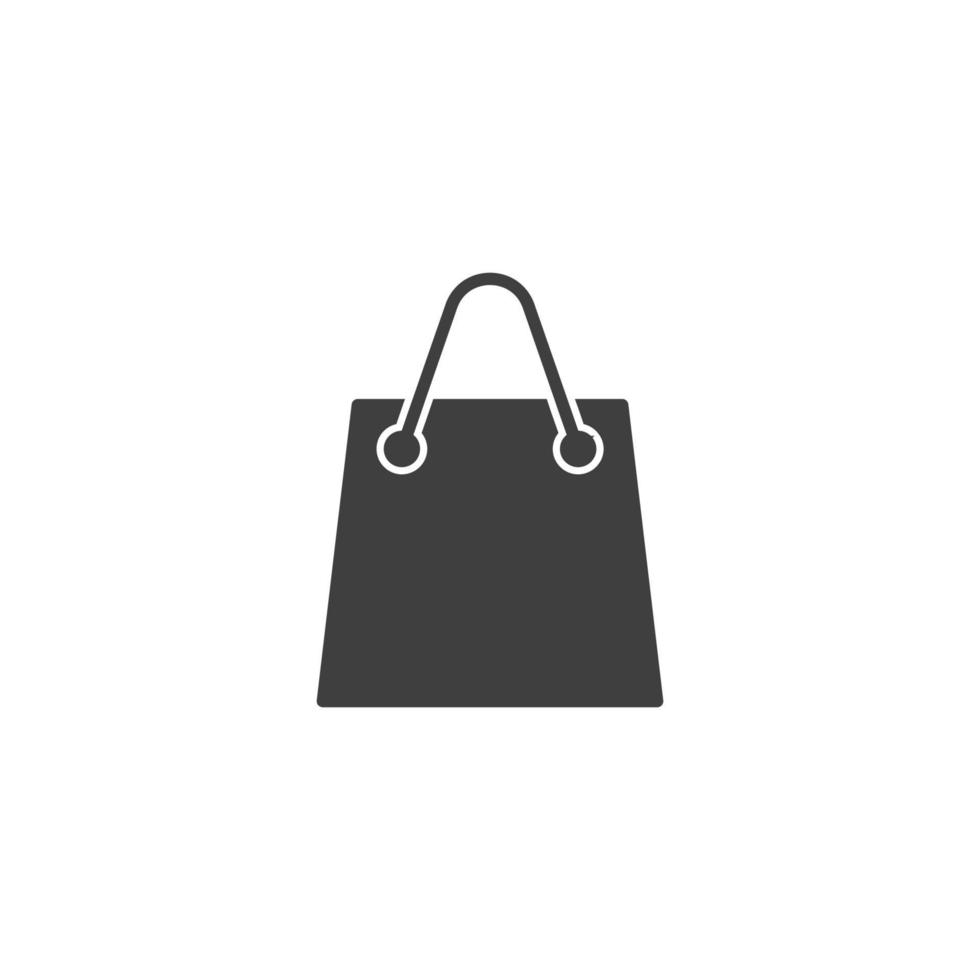 Vector sign of the shoping bag symbol is isolated on a white background. shoping bag icon color editable.