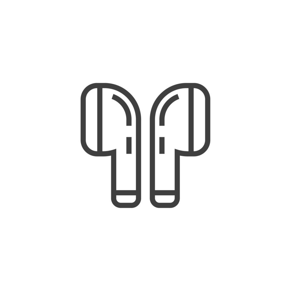 el signo vectorial del símbolo del auricular inalámbrico está aislado en un fondo blanco. color de icono de auricular inalámbrico editable. vector