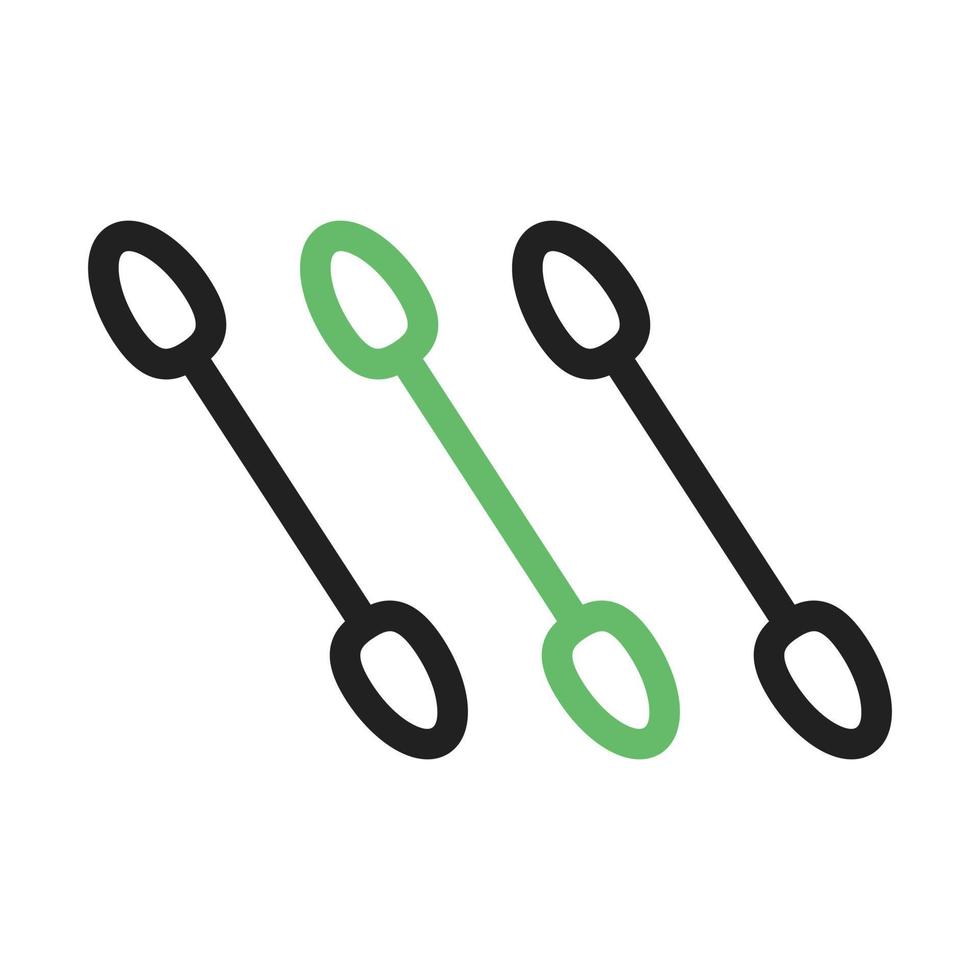 Applicators Line Green and Black Icon vector