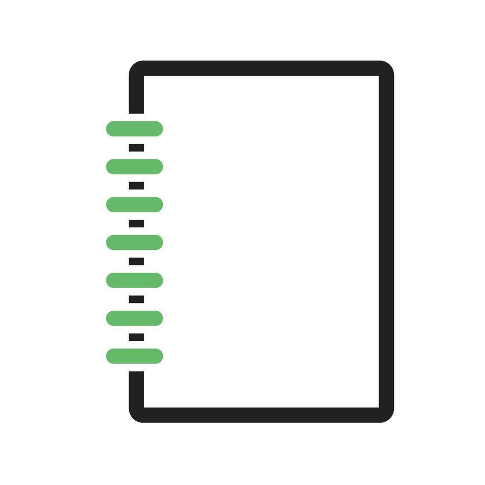 Notebook Line Green and Black Icon 9688536 Vector Art at Vecteezy