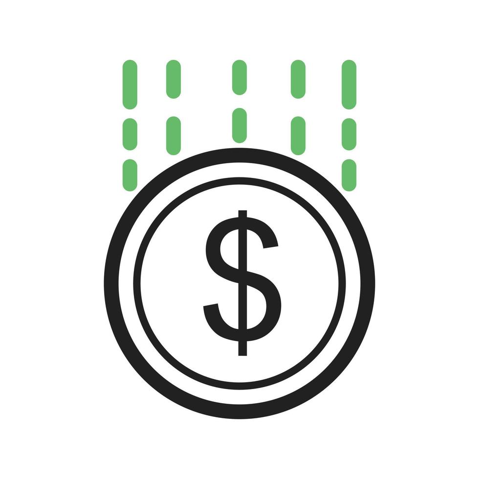 Funding Line Green and Black Icon vector