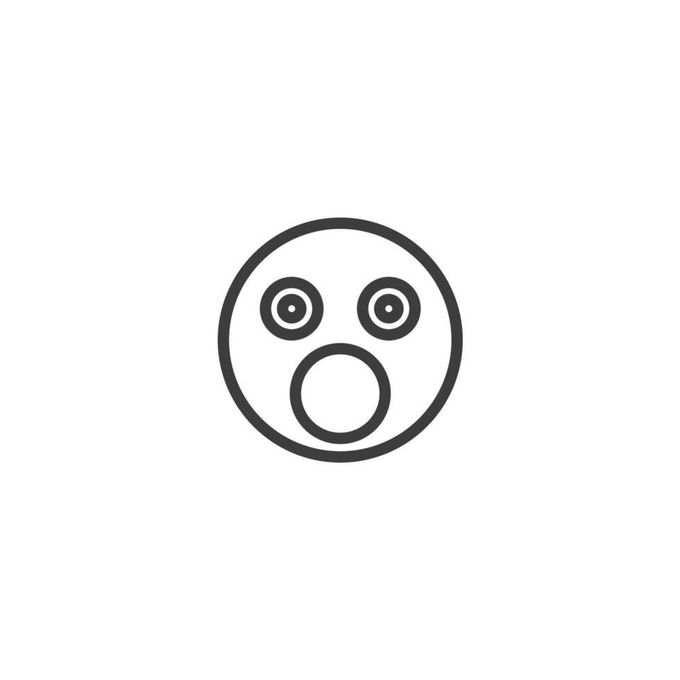 Vector sign of the emoticon face symbol is isolated on a white background. emoticon face icon color editable.
