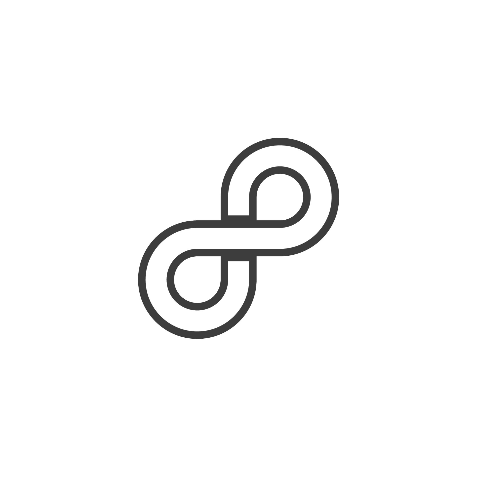 Vector sign of the Infinity loop symbol is isolated on a white ...