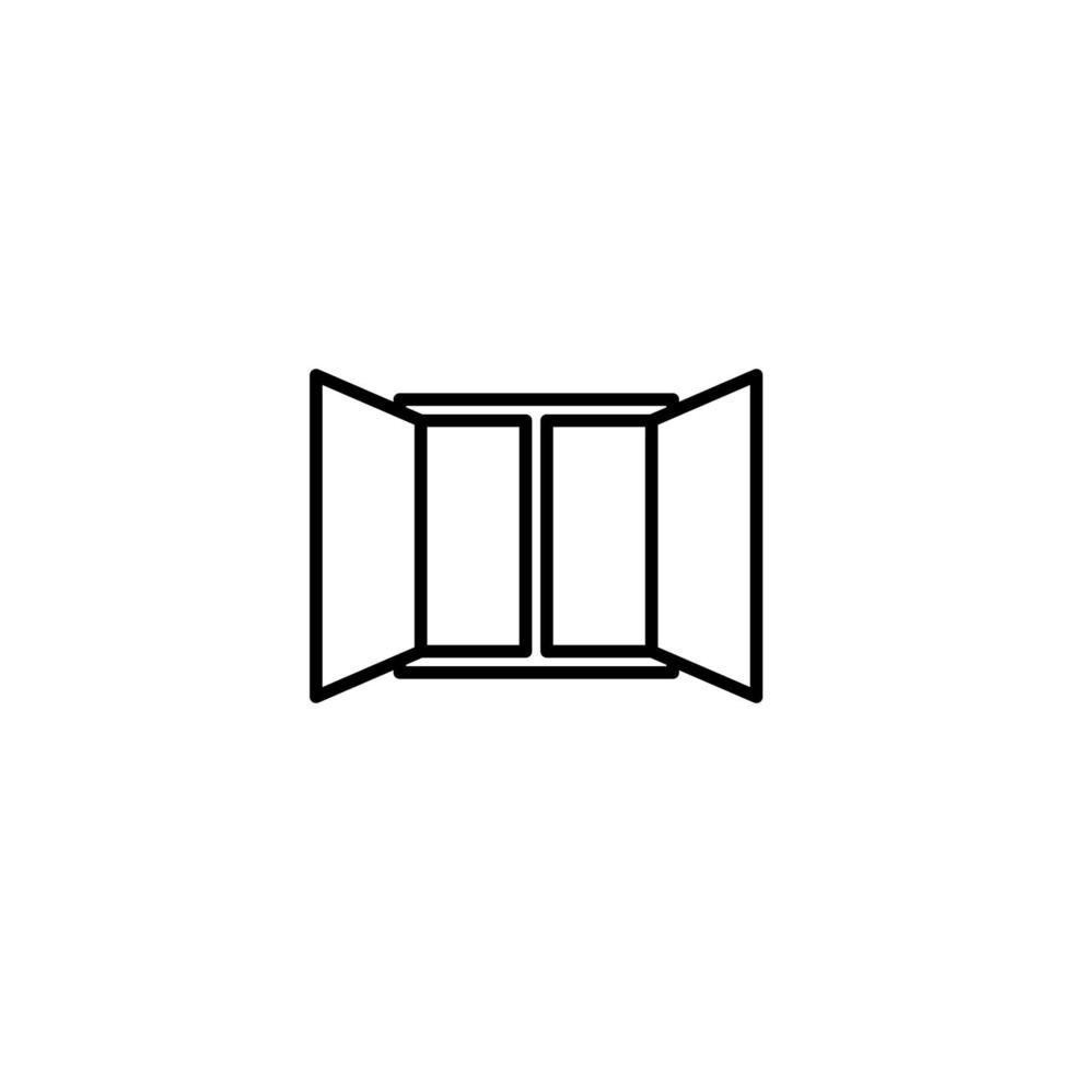 Vector sign of the Window symbol is isolated on a white background. Window icon color editable.