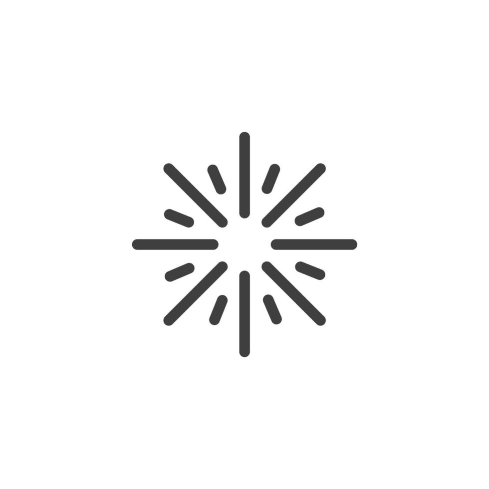 Vector sign of the shine symbol is isolated on a white background. shine icon color editable.