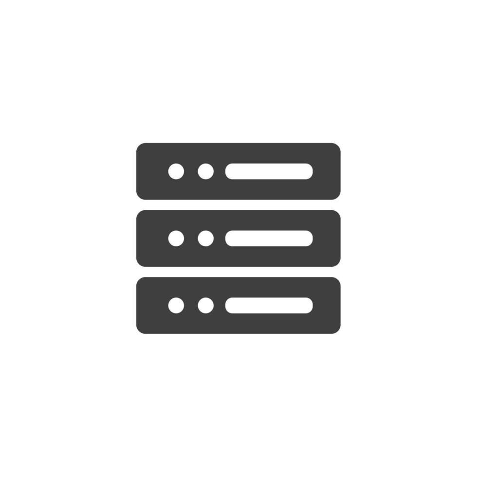 Vector sign of the computer server symbol is isolated on a white background. computer server icon color editable.