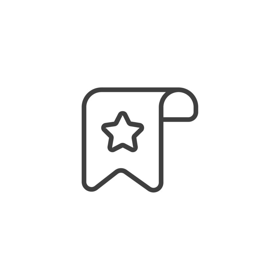 Vector sign of the bookmark symbol is isolated on a white background. bookmark icon color editable.
