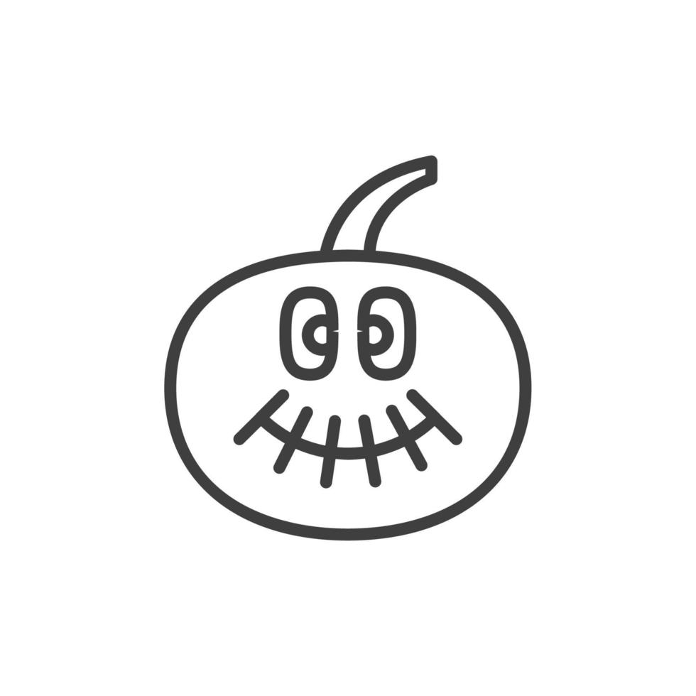 Vector sign of the jack o lantern symbol is isolated on a white background. jack o lantern icon color editable.