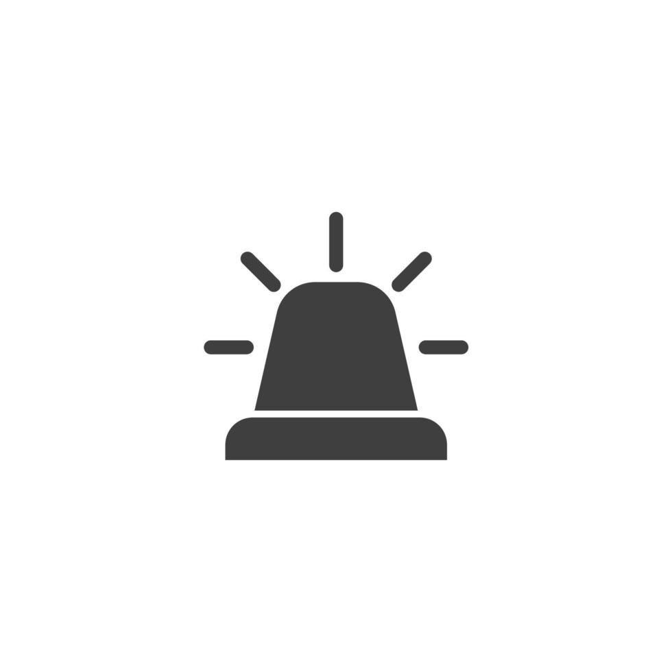 Vector sign of the Siren symbol is isolated on a white background. Siren icon color editable.
