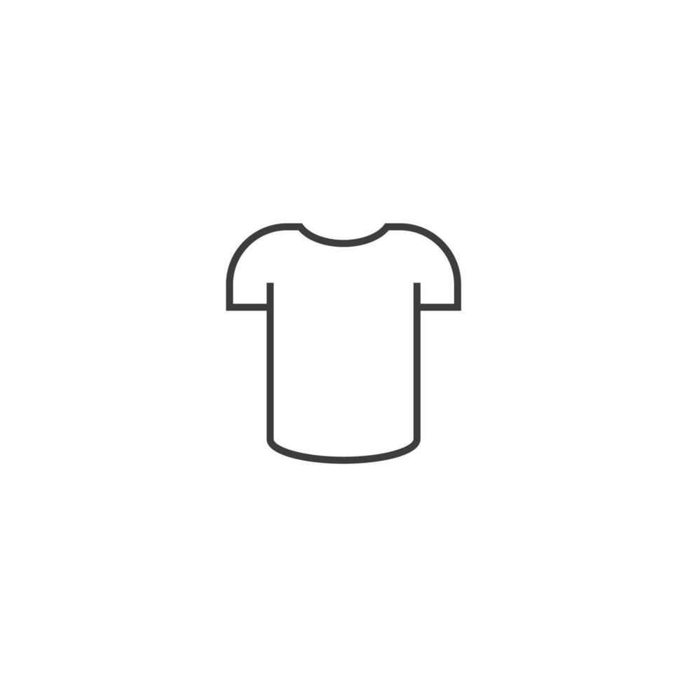 el signo vectorial del símbolo de la camiseta está aislado en un fondo blanco. color del icono de la camiseta editable. vector