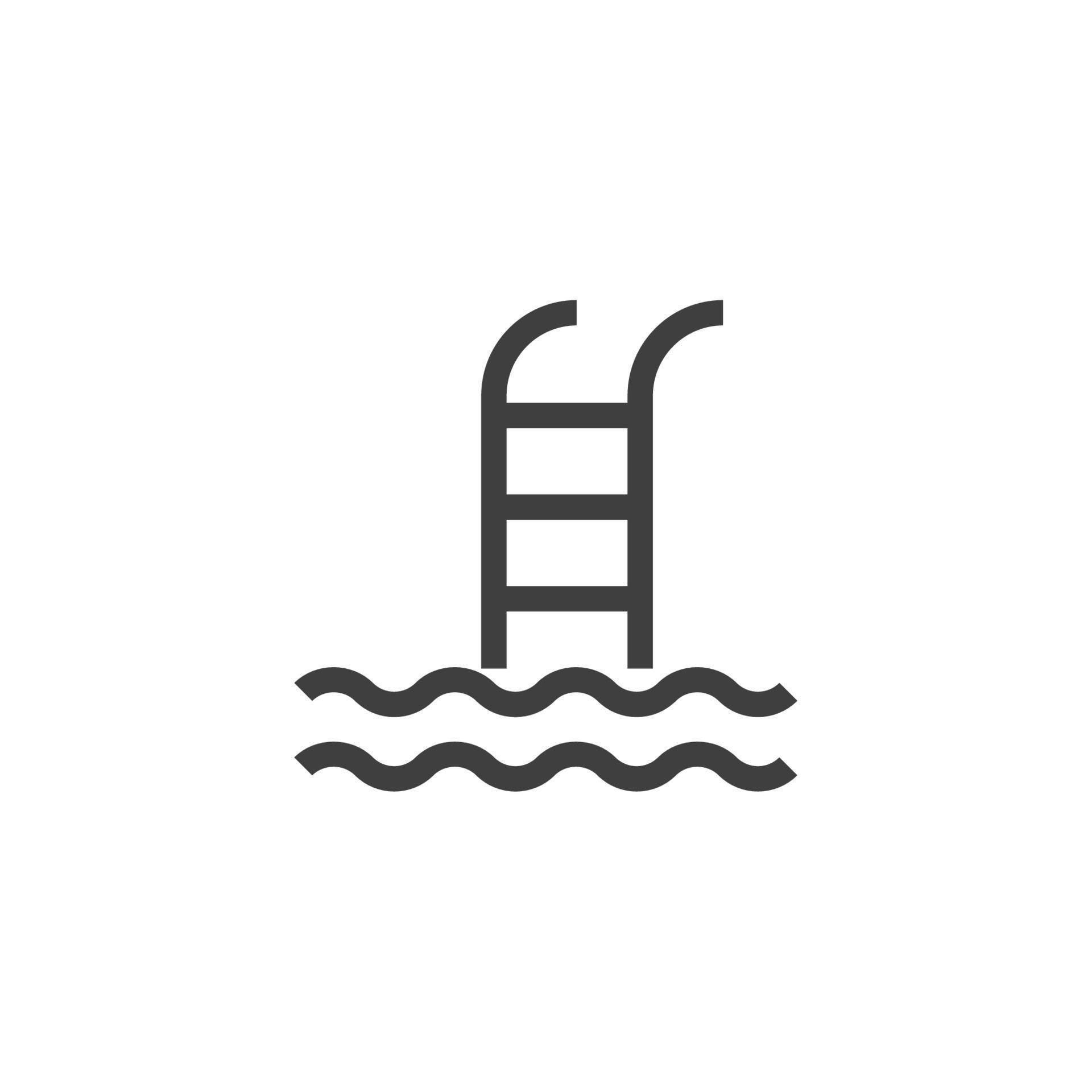 Vector sign of the Swimming Pool symbol is isolated on a white