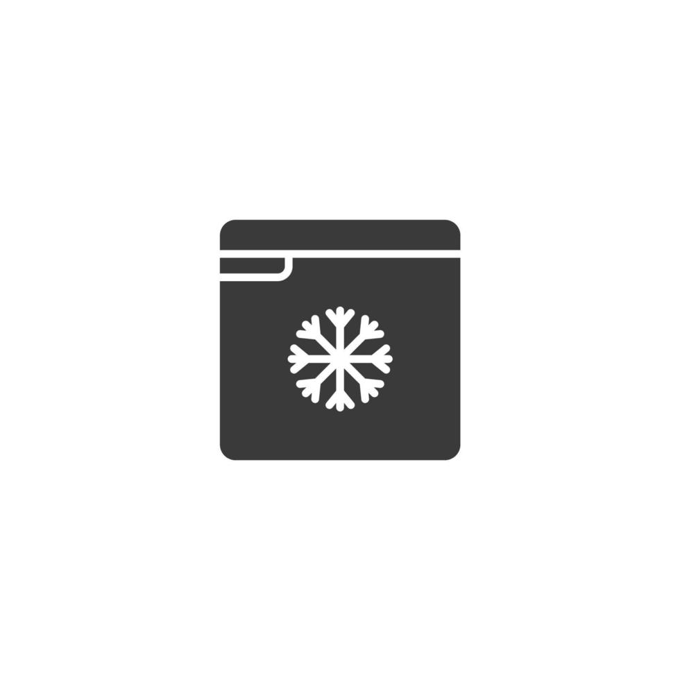 Vector sign of the freezer symbol is isolated on a white background. freezer icon color editable.
