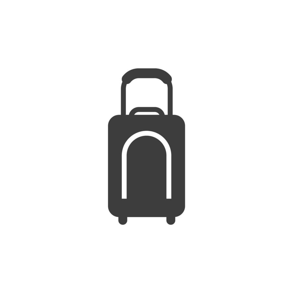 el signo vectorial del símbolo de la bolsa de viaje está aislado en un fondo blanco. color del icono de la bolsa de viaje editable. vector