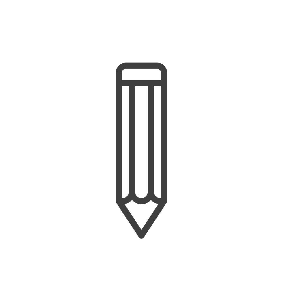 Vector sign of the pencil symbol is isolated on a white background. pencil icon color editable.
