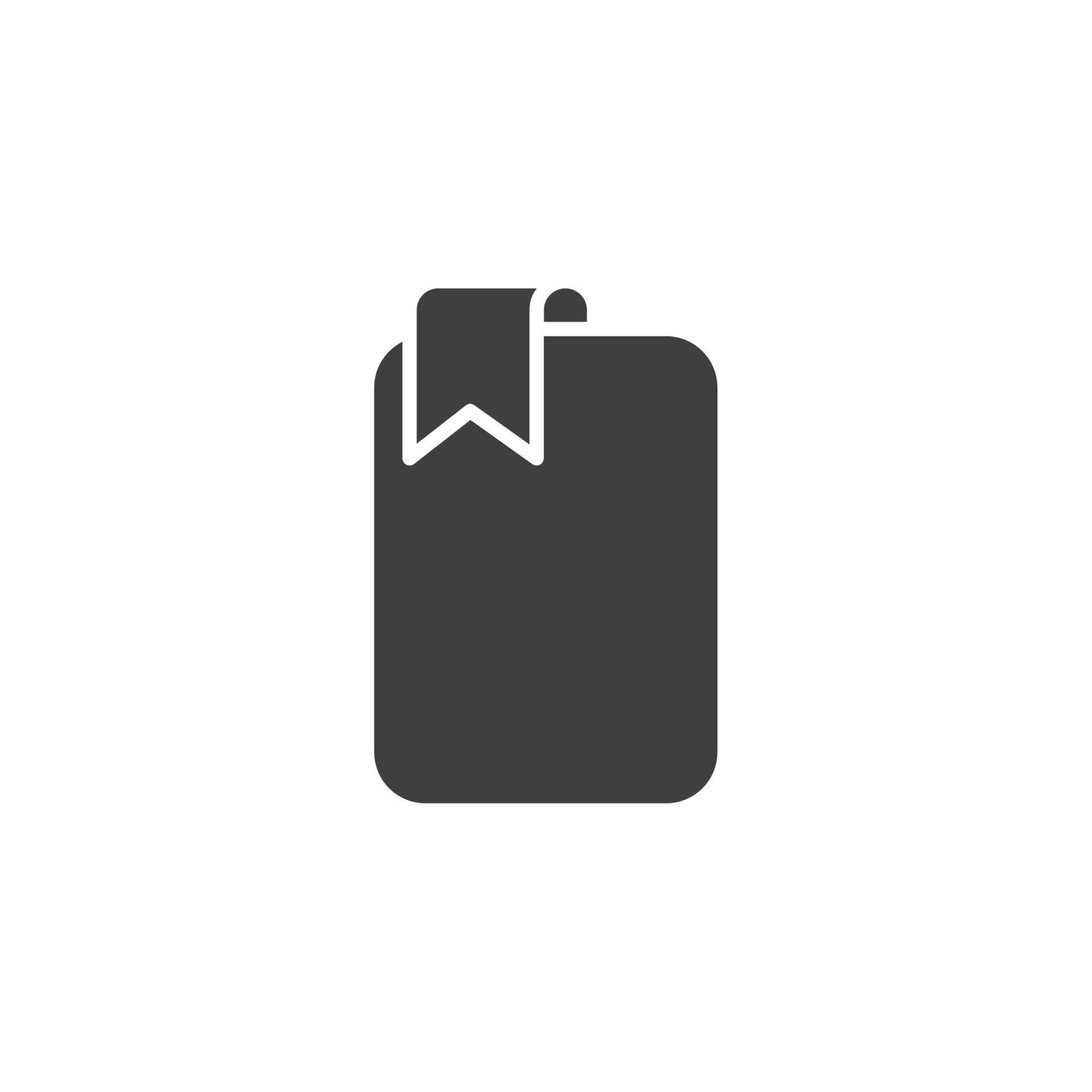 Vector sign of the bookmark symbol is isolated on a white background