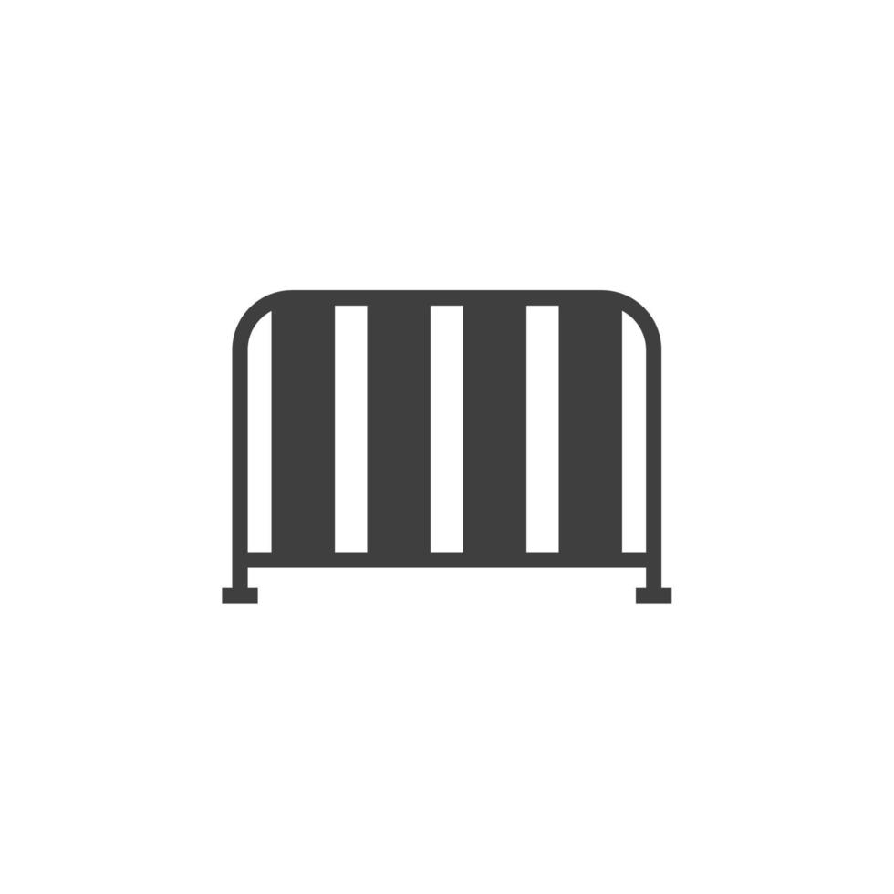 Vector sign of the Fence symbol is isolated on a white background. Fence icon color editable.