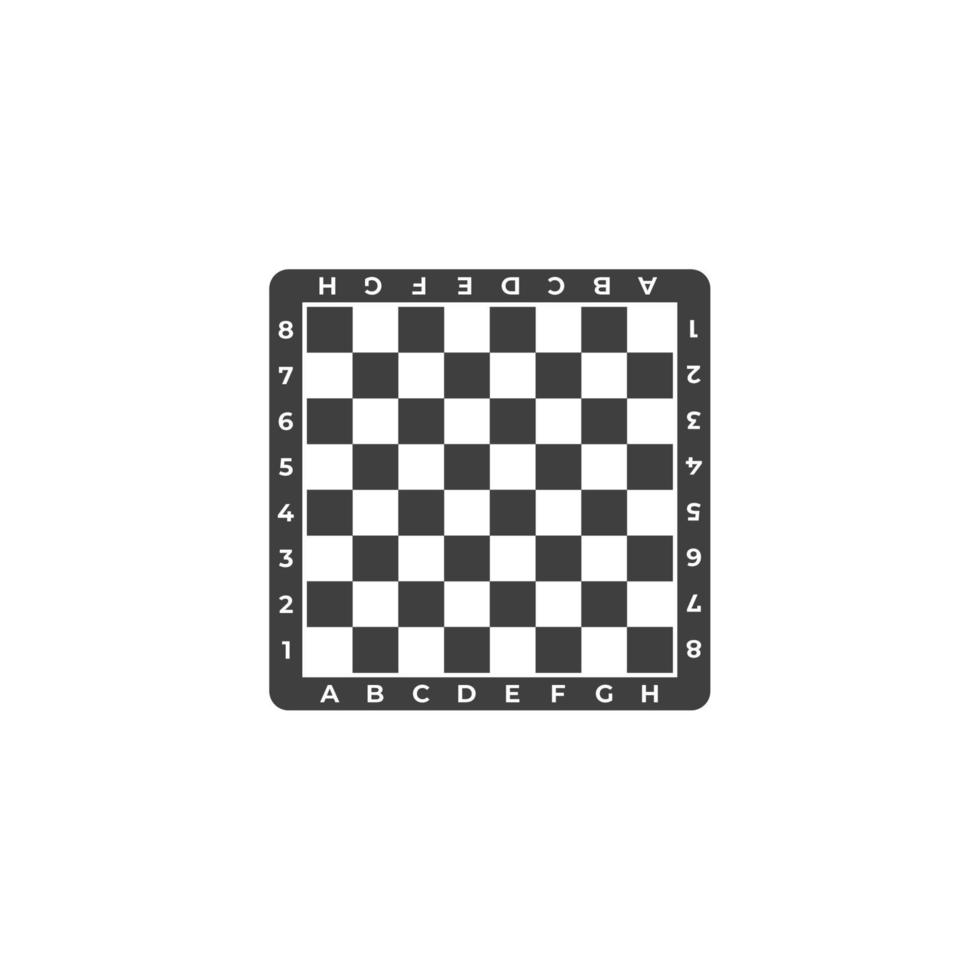 Vector sign of the Chess board symbol is isolated on a white background. Chess board icon color editable.