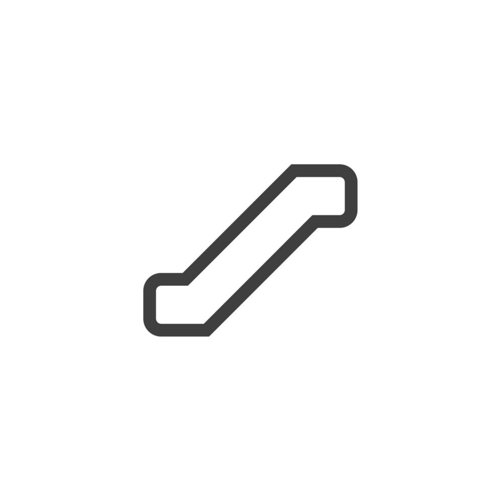 Vector sign of the stairs symbol is isolated on a white background. stairs icon color editable.