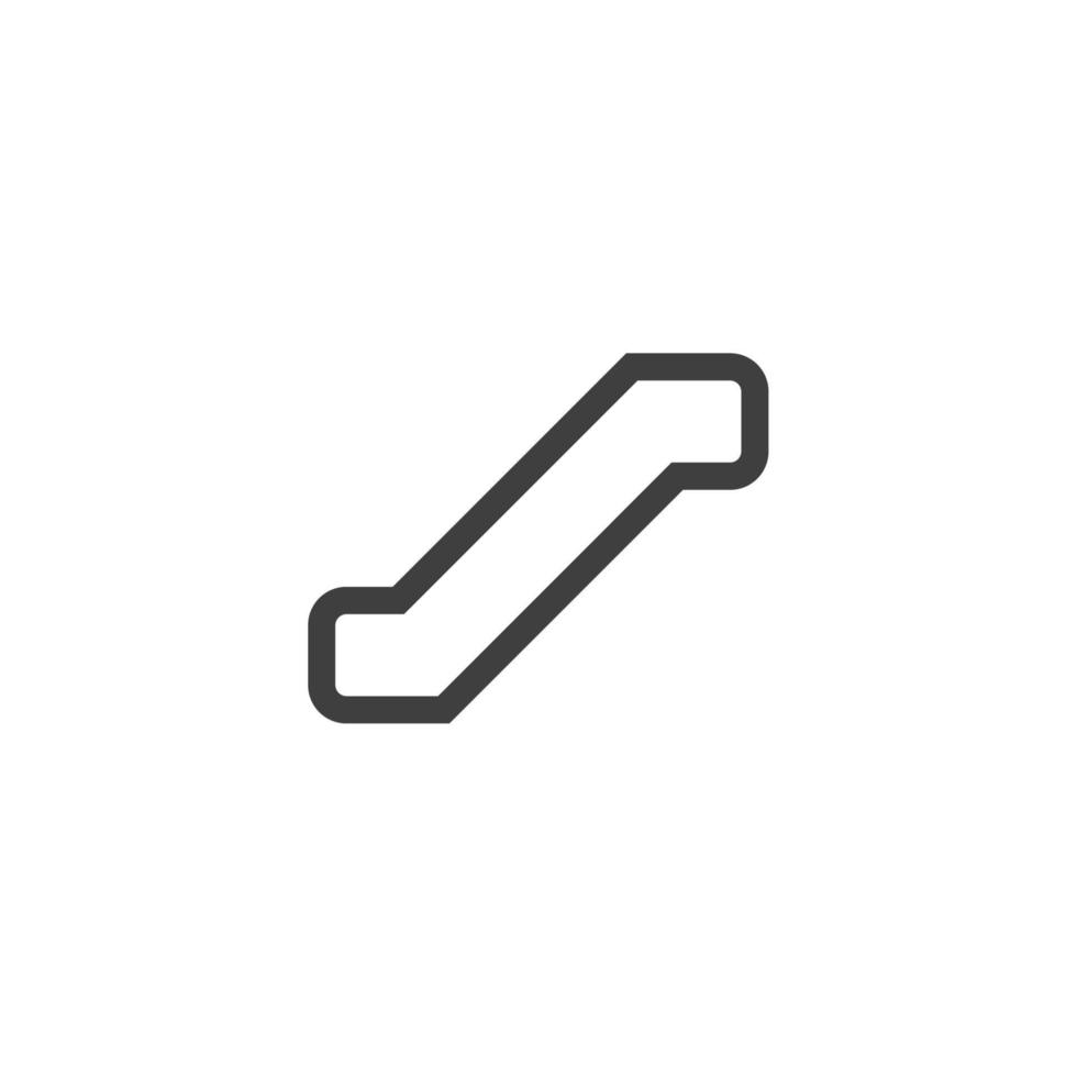 Vector sign of the stairs symbol is isolated on a white background. stairs icon color editable.