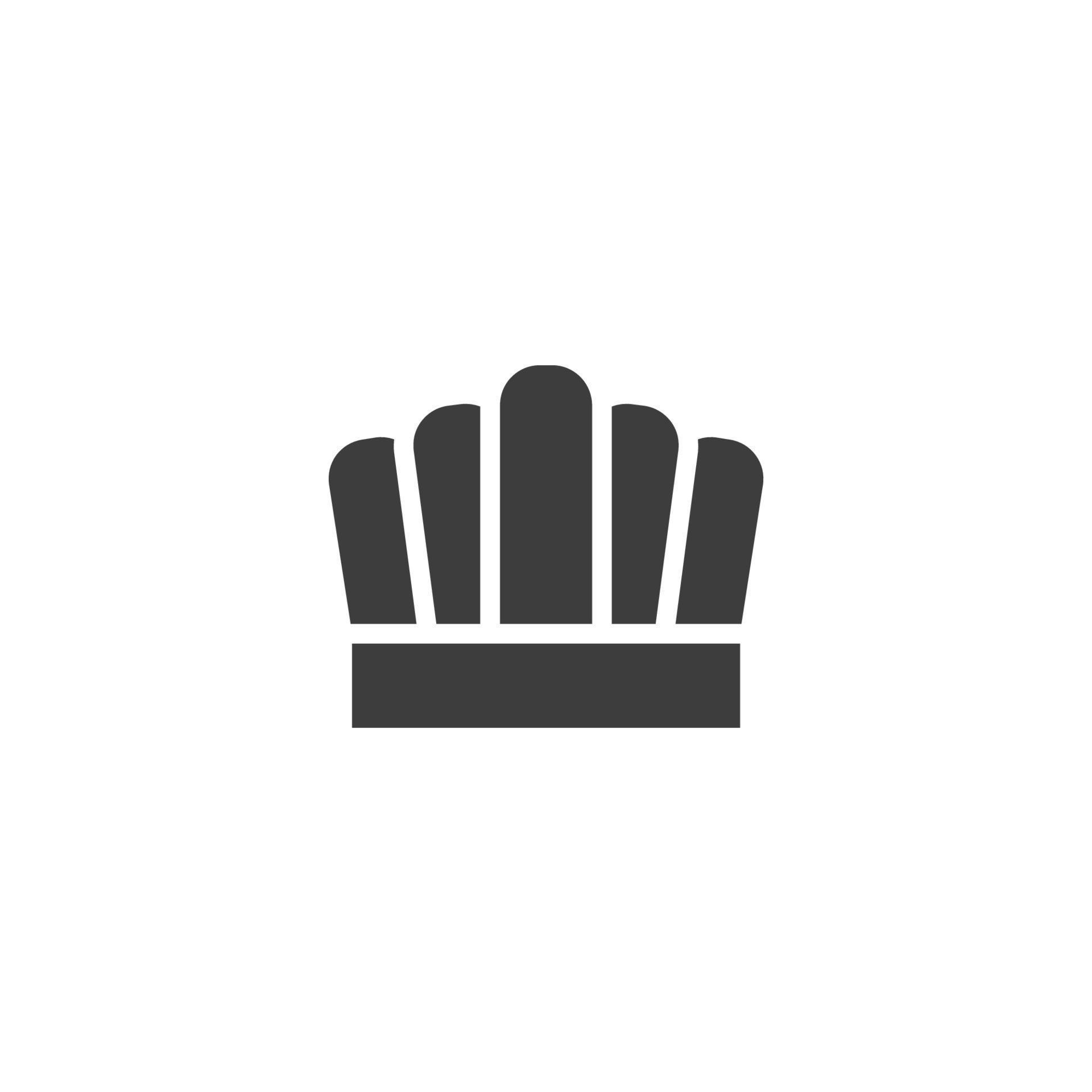 Vector sign of the Chef Hat symbol is isolated on a white background