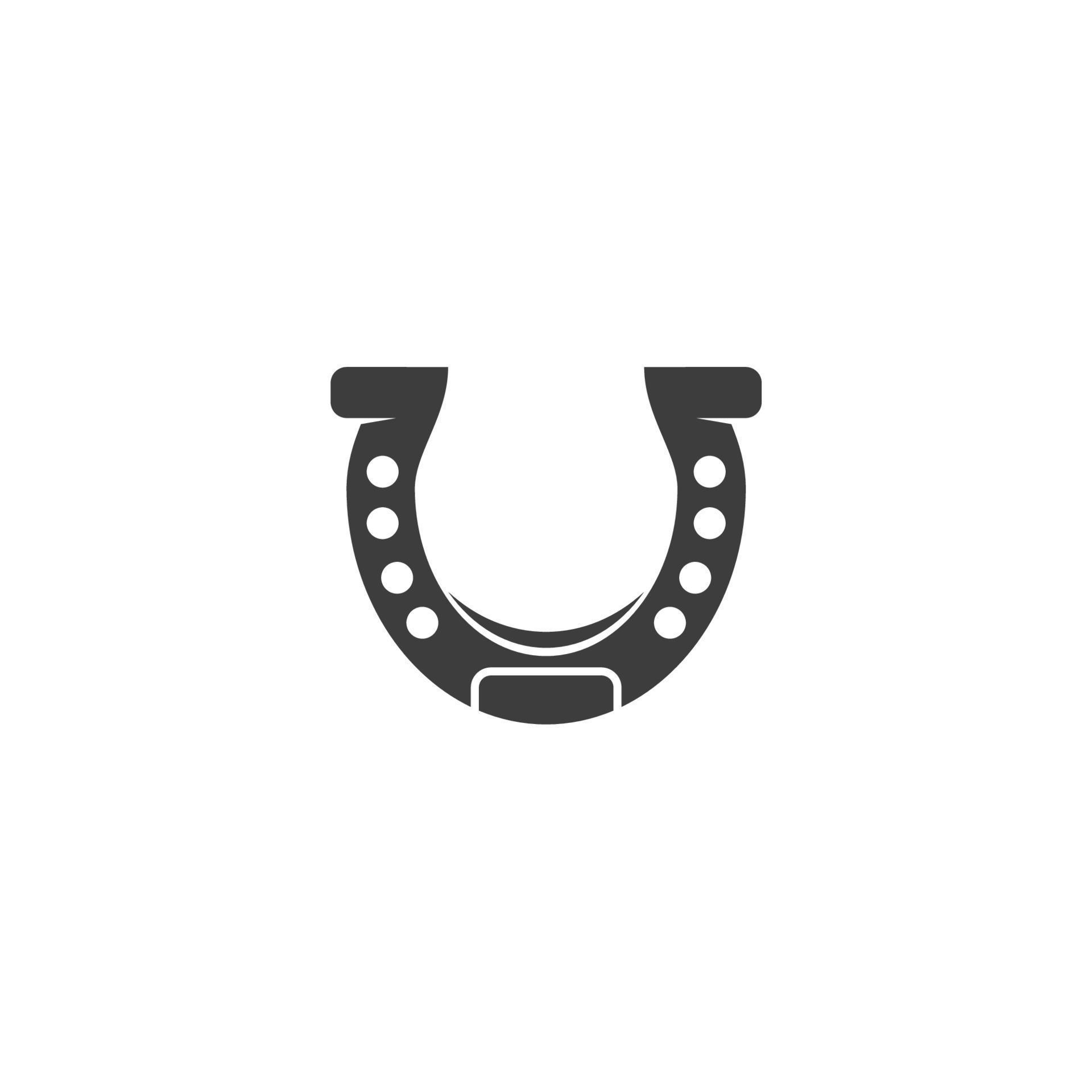 Vector sign of the Horseshoe symbol is isolated on a white background