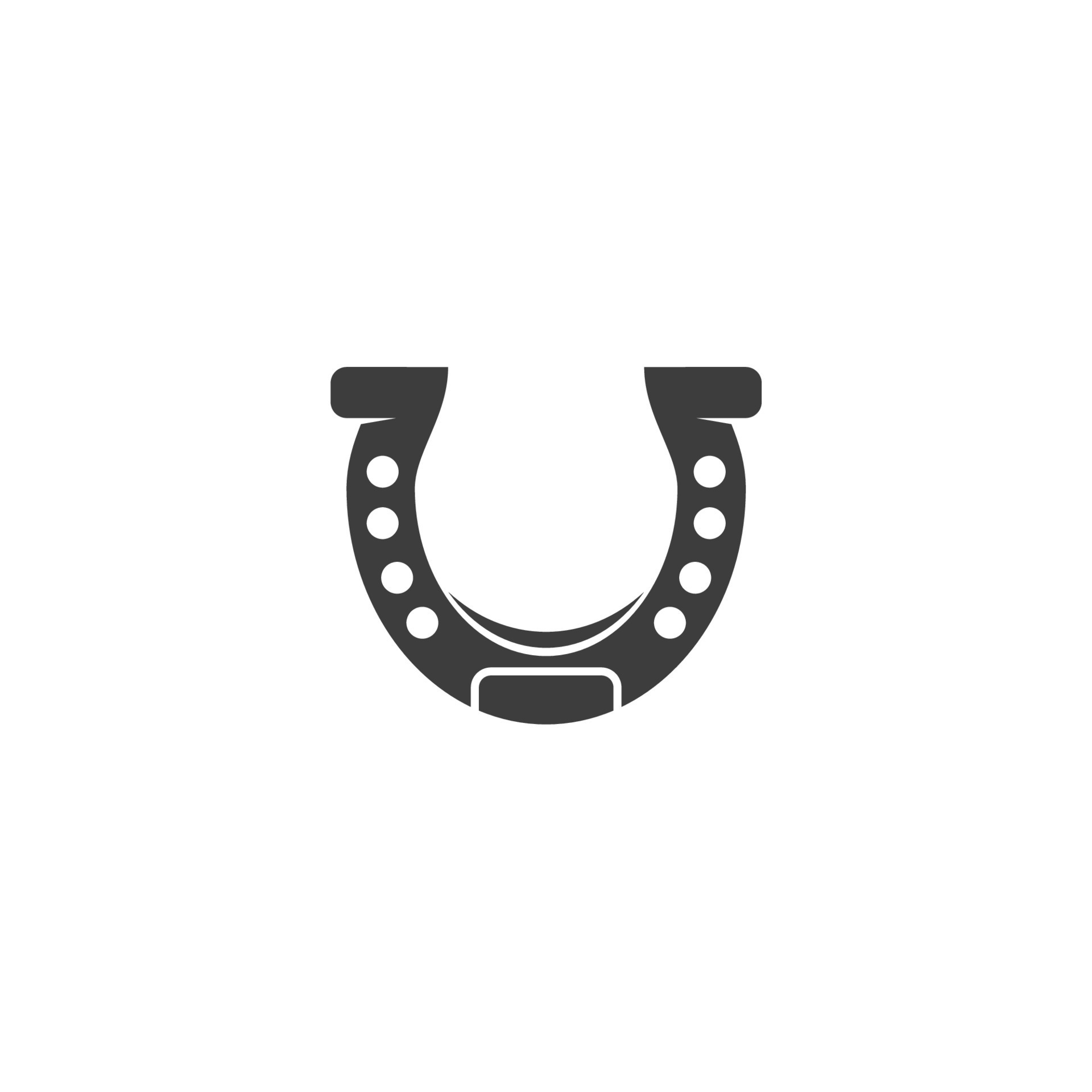 Vector sign of the Horseshoe symbol is isolated on a white background