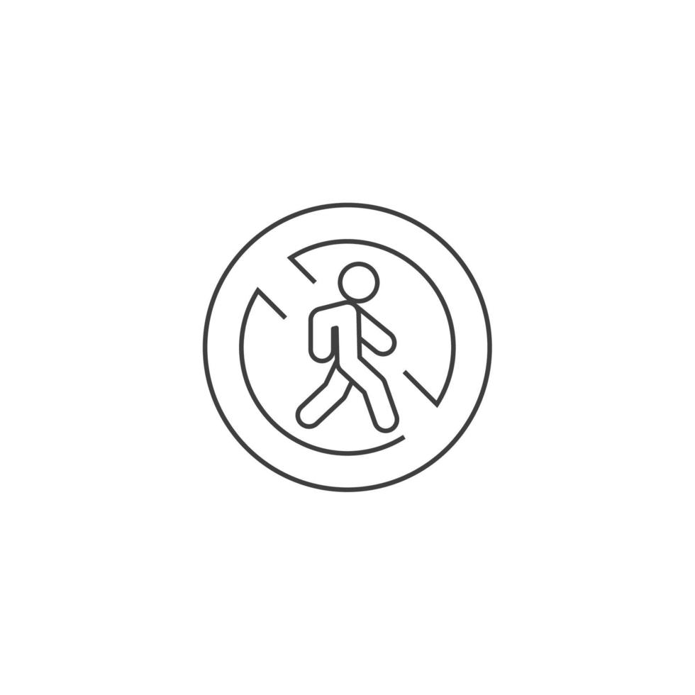 Vector sign of the walk symbol is isolated on a white background. walk icon color editable.