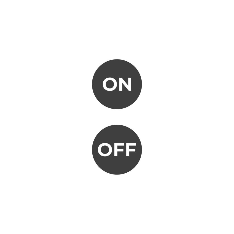 Vector sign of the On off symbol is isolated on a white background. On off icon color editable.