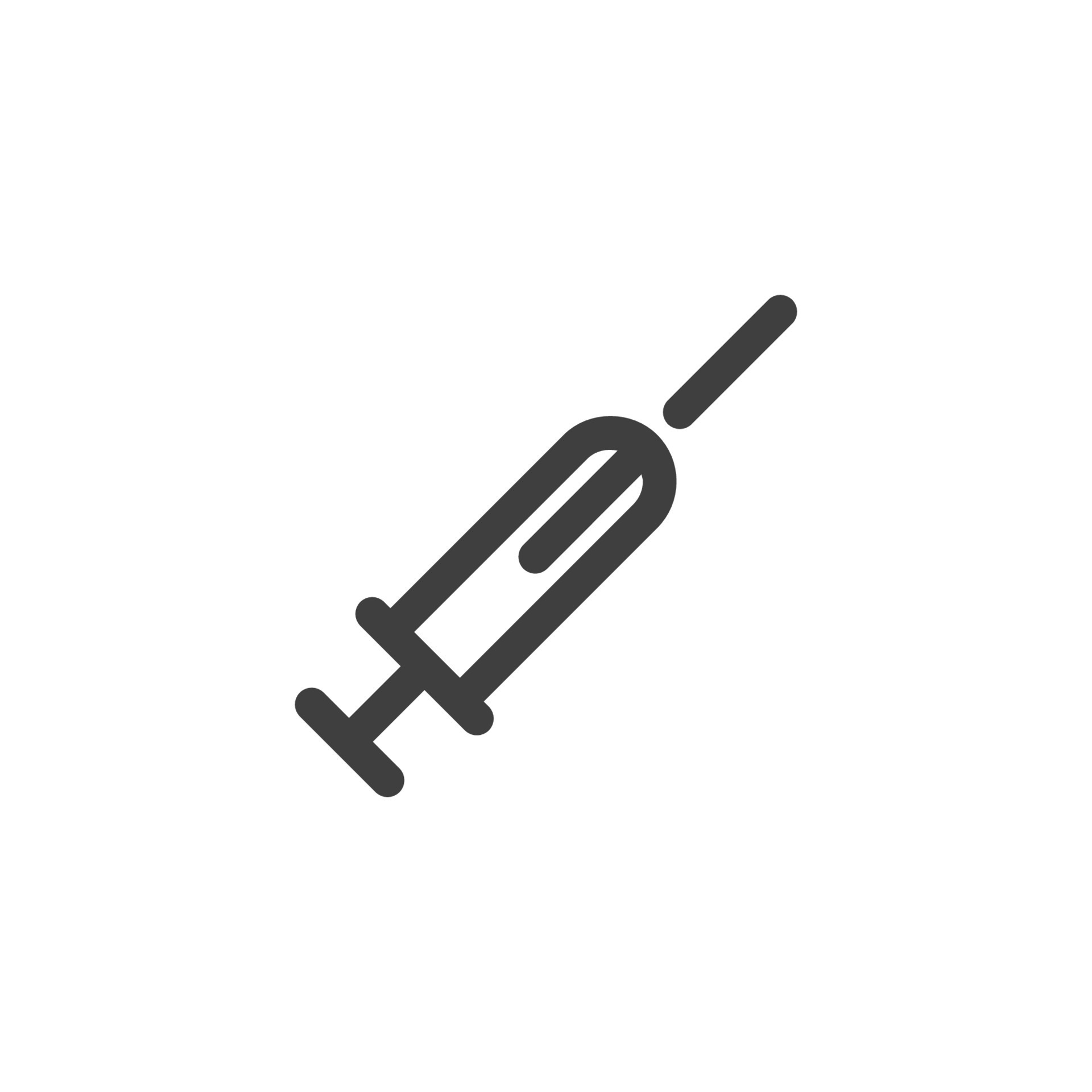 Vector sign of the Syringe symbol is isolated on a white background