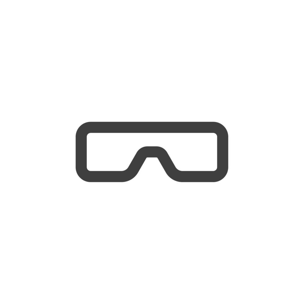 el signo vectorial del símbolo de las gafas está aislado en un fondo blanco. color de icono de gafas editable. vector