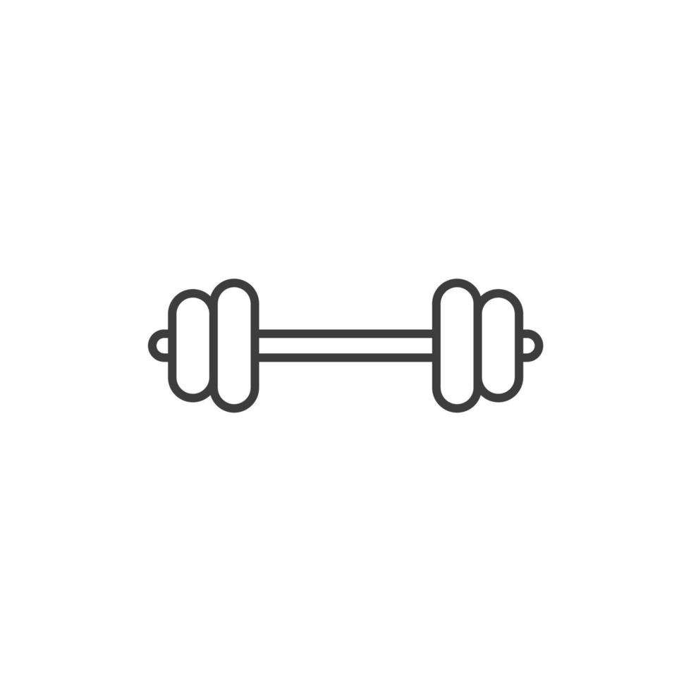 Vector sign of the Barbell  Dumbell Gym symbol is isolated on a white background. Barbell  Dumbell Gym icon color editable.